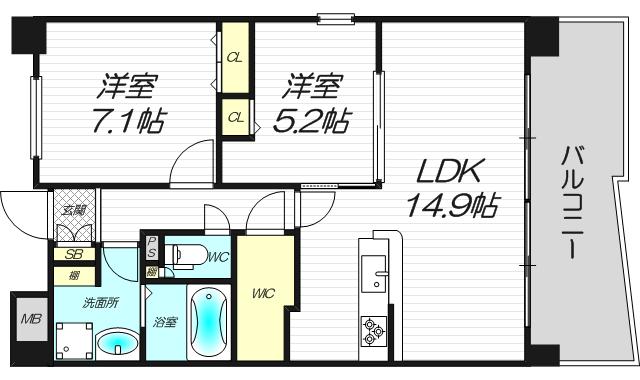 ルーセント菅原の間取り、303号室２LDK